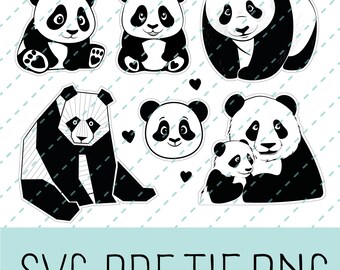 BABY PANDA png, svg, pdf, tif, laser file, print file