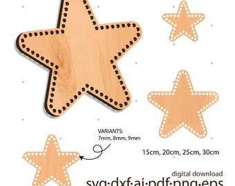 Star Macrame Basket Base: Laser Cut Files (Digital Download)