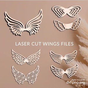 Laser Schnitt Flügel Mega Bundle: SVG, DXF, PNG (Digital Download)