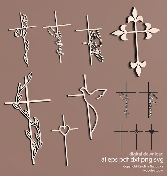 Cross Design for laser, First Communion Cross Laser Cut Files, Resurrection SVG (Digital Download)