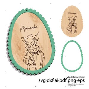 Zauberhafte Osterhase Laser Cut Datei
