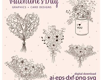 Valentine's day leser cut greeting card files