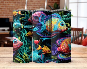 vibrant tropical fish 20 OZ Stainless Steel Tumbler.