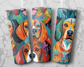 Tumber Wrap: beagles beagles art 20 oz Tumbler Sublimation Design, Straight & Tapered Wrap, Tumbler Wrap, Tumbler PNG, Instant Download