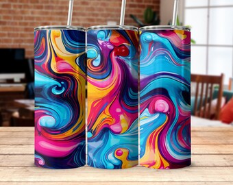 bright paint swirls 20 OZ Stainless Steel Tumbler.