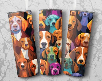Tumber Wrap: beagles of all colors 20 oz Tumbler Sublimation Design, Straight & Tapered Wrap, Tumbler Wrap, Tumbler PNG, Instant Download