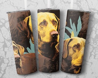 Tumber Wrap: labrador retrievers 20 oz Tumbler Sublimation Design, Straight & Tapered Wrap, Tumbler Wrap, Tumbler PNG, Instant Download
