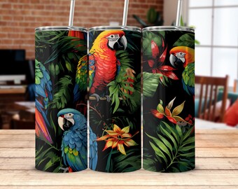 parrots 20 OZ Stainless Steel Tumbler.