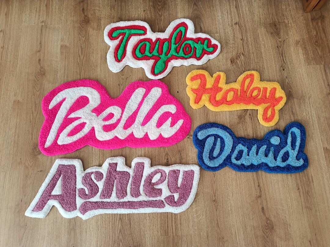 Personalized Name Rug or Custom Sign Bedroom Office Business Etsy