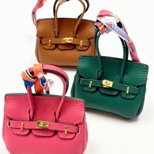 Handmade Micro Birkin Bag Charm - Mary's Leather World