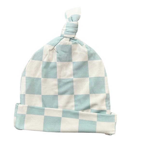 Checkered Beanie | Baby Bamboo | Hat | Baby Shower Gift | Organic | Eco-friendly | Baby Accessories | Super Soft Bamboo | Beanie | Newborn