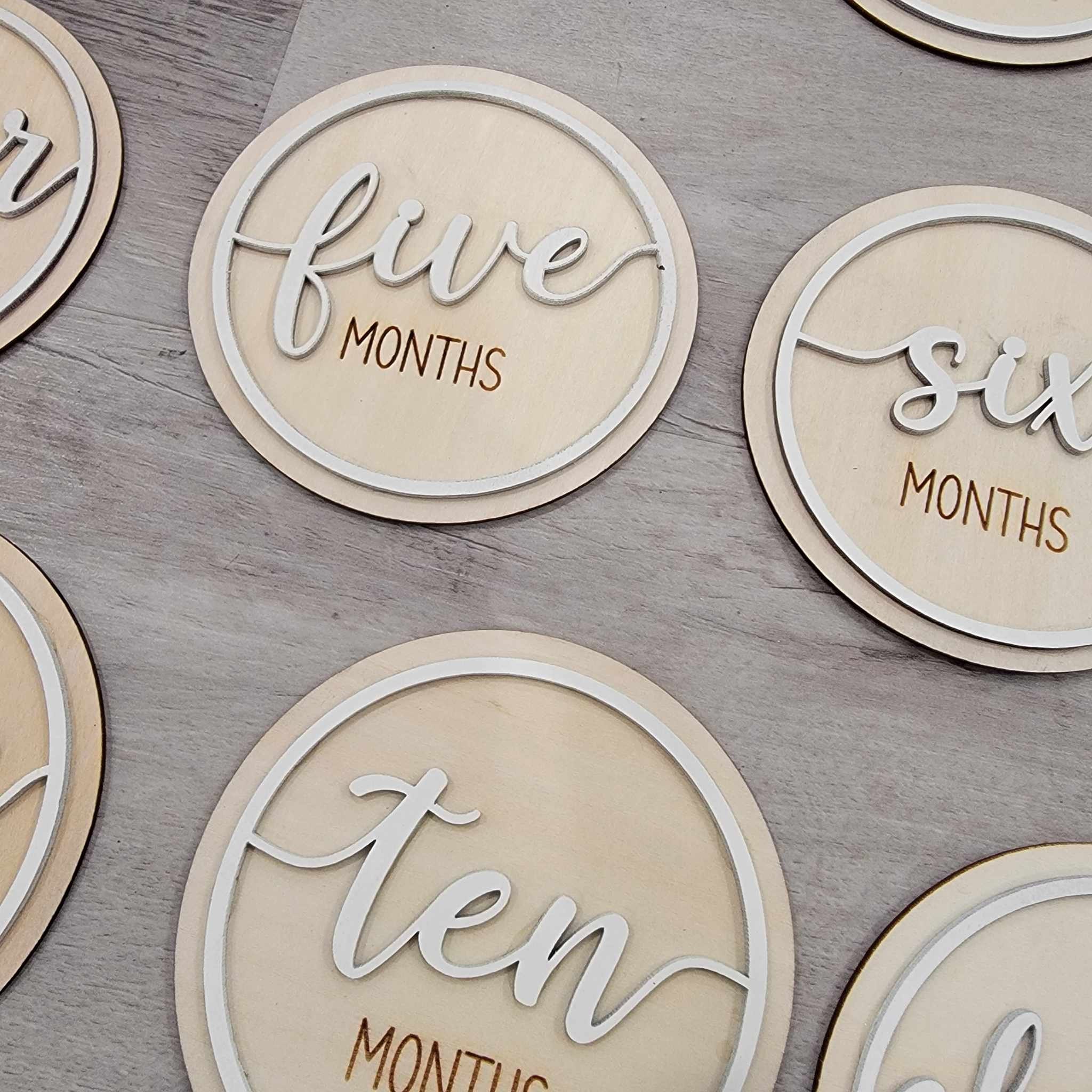 Baby Monthly Milestone Birth Announcement - Etsy