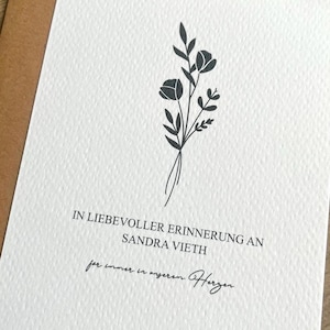 Carte de condoléances personnalisée, carte pliée, expression de sympathie, minimaliste, neutre, moderne, deuil, personnalisable