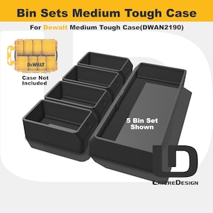 Bin Sets | DEWALT Medium Tough Case Organizer DWAN2190 (Black or Yellow)