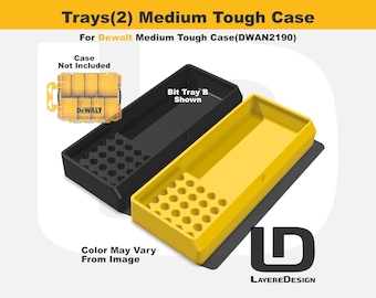 DEWALT Tough Case DWAN2190 Specialty Trays | Socket and Bit Trays | Black or Yellow