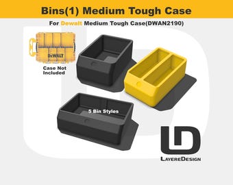 DEWALT Tough Case DWAN2190 Organizer Bins | Small Parts Storage