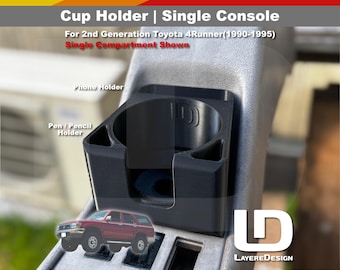 Toyota 4Runner Cup Holder | 2nd Gen 1990-1995 | Double/Single Console Insert
