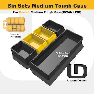 DEWALT Tough Case DWAN2190 Organizer Bin Sets | Small Parts Storage