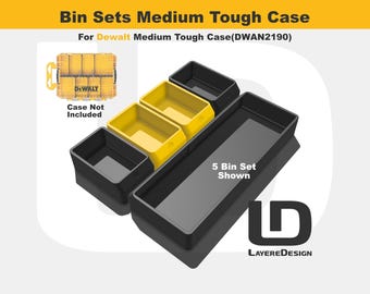 DEWALT Tough Case DWAN2190 Organizer Bin Sets | Small Parts Storage
