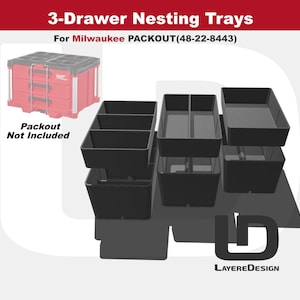 3-Drawer Nesting Trays | Milwaukee PACKOUT Tool Box 48-22-8443