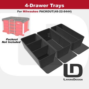 4-Drawer Trays | Milwaukee PACKOUT Tool Box 48-22-8444