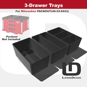 3-Drawer Trays | Milwaukee PACKOUT Tool Box 48-22-8443