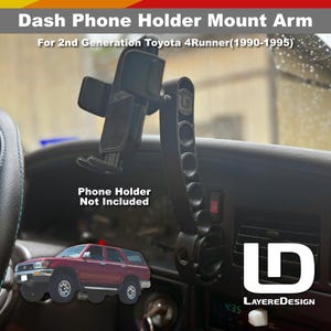 トヨタ 4Runner ダッシュフォンホルダーマウントアーム | 第2世代 1990-1995 | ホルダーは付属しません