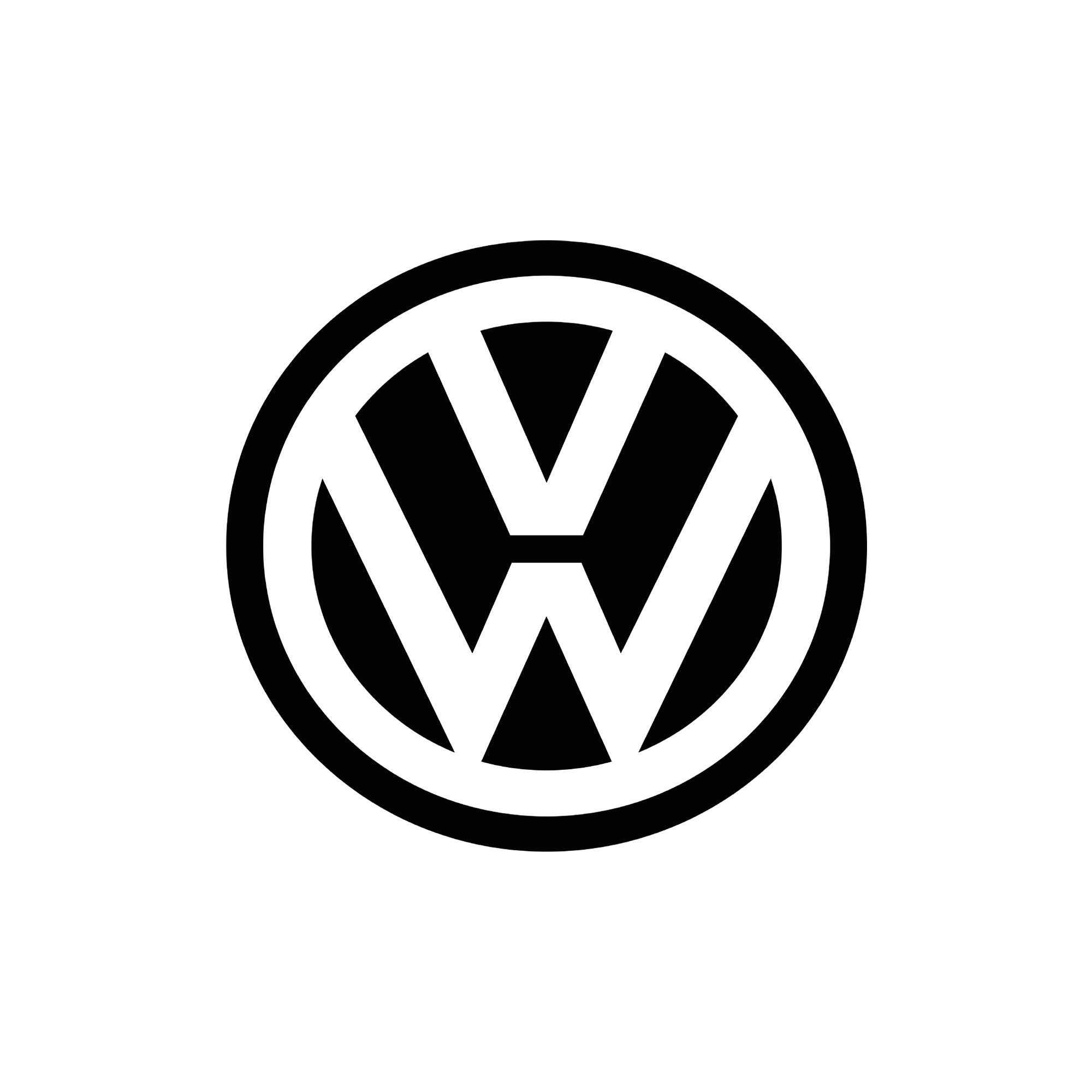 Aufkleber VW-Logo mit floralen Ornamenten  Symbole und Logos, Aufkleber  für Vans, Wohnmobile und Wohnwägen.