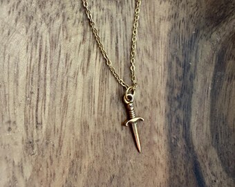 Dagger charm necklace