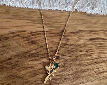 Forget Me Not Remembrance Necklace, Miscarriage Memorial Jewelry, Birthstone Flower Necklace, Pregnancy Loss Gift, Sympathy Keepsake Necklac