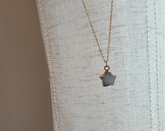 Pool of Starlight Charm Necklace • Gold Star Pendant Necklace • Gift for Dreamers • Reader Gifts