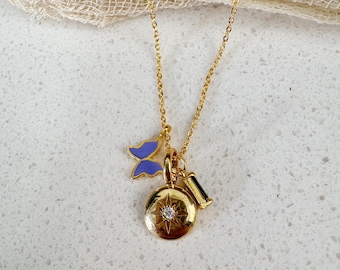 Bookish charm necklace