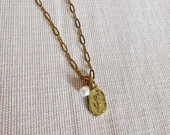 Flower Fairy Necklace • Delicate Floral Charm Necklace • Minimalist Garden Inspired Jewelry • Everyday Layering Necklace