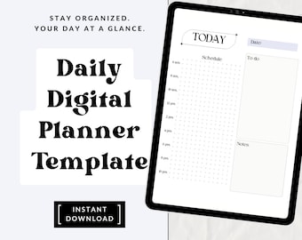 Daily Planner Digital Planner Template - PDF download