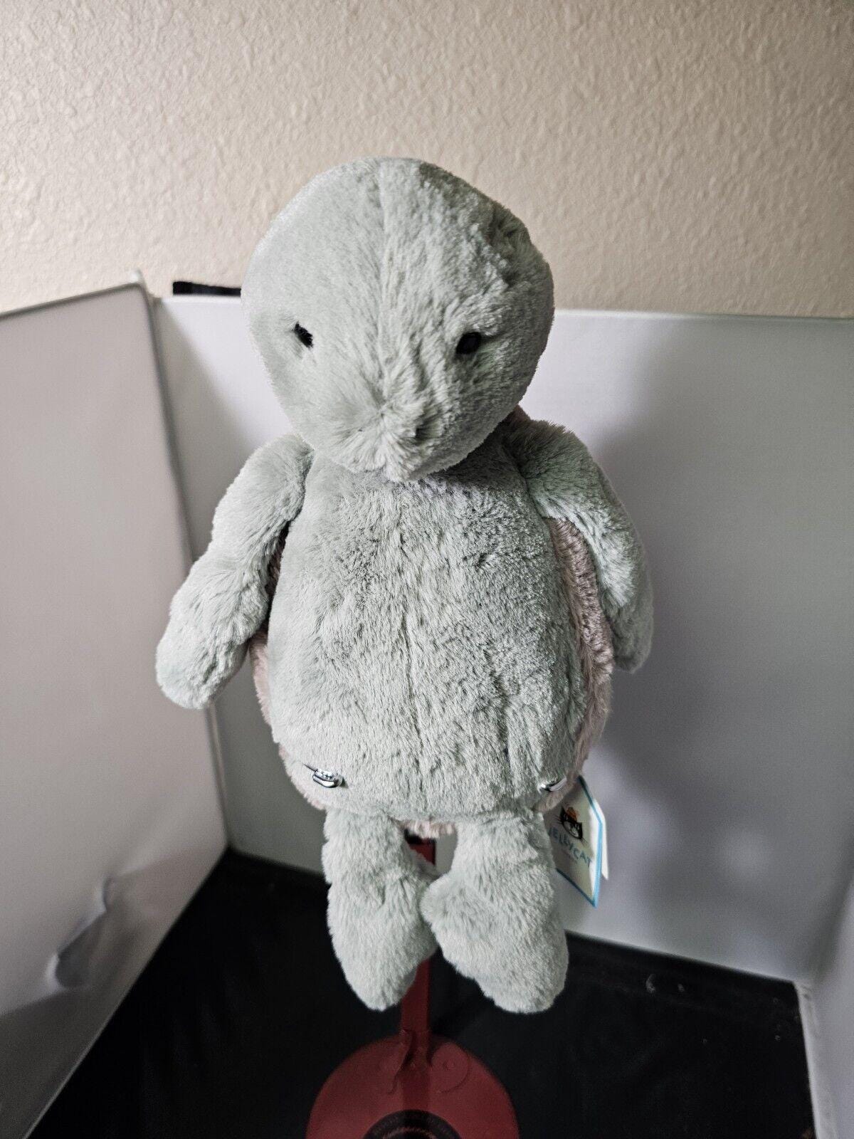 Jellycat Medium Bashful Turtle Plush Mint Green Beige Shell Stuffed Sea Nwt 99 Etsy