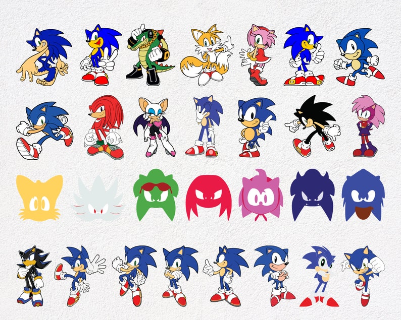 Sonic The Hedgehog, Sonic The Hedgehog Svg, sonic svg, hérisson svg, Sonic Face svg, personnages soniques svg, cricut, scrapbooking image 5