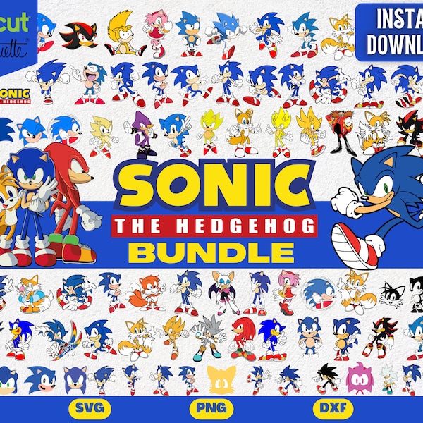 Sonic The Hedgehog, Sonic The Hedgehog Svg, Sonic SVG, Hedgehog SVG, Sonic Face SVG, Sonic karakters SVG, cricut, scrapbooking