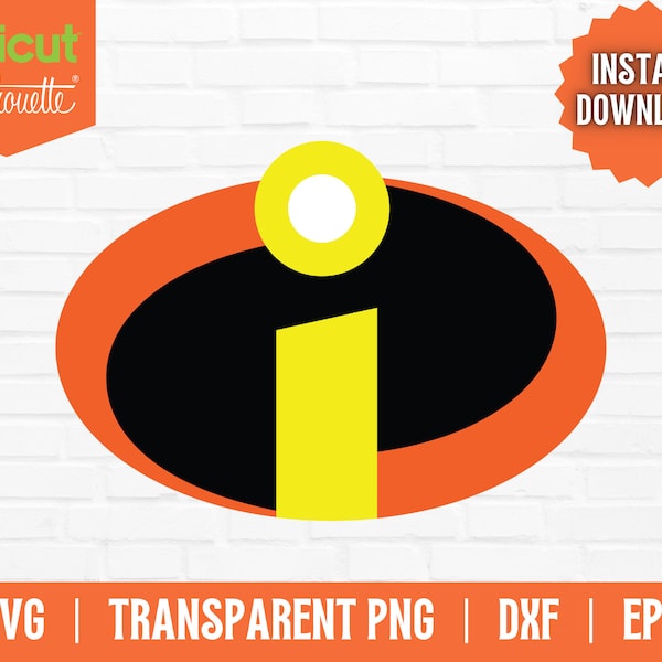 Incredible Logo Svg, The Incredibles Svg, Incredibles dxf, eps, png, digital vector clipart, the incerdibles Instant Download, Sillhouette