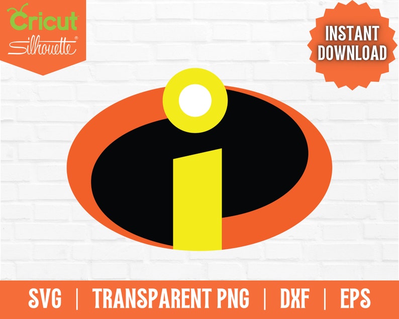 Incredible Logo Svg, The Incredibles Svg, Incredibles dxf, eps, png, digital vector clipart, the incerdibles Instant Download, Sillhouette image 1