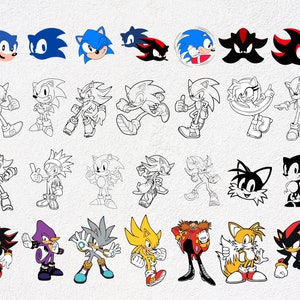 Sonic The Hedgehog, Sonic The Hedgehog Svg, sonic svg, hérisson svg, Sonic Face svg, personnages soniques svg, cricut, scrapbooking image 4