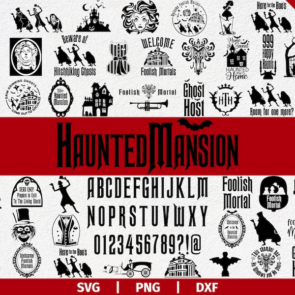 Mansión Encantada Svg / Casa Encantada Aterradora Svg / Mansión Encantada En Capas / Mansión Encantada SVG Paquete / Horror Svg / Halloween svg, Espeluznante