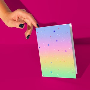Design de gradiente, gradiente pastel, gradiente de arco-íris, papel de carta fofo, cartão de felicitações exclusivo, papel de carta estético, artesanato original