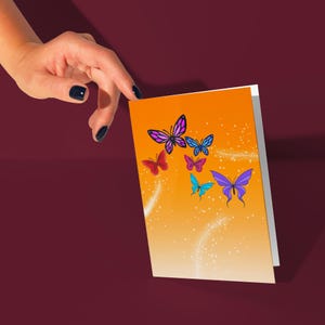 Butterfly Greeting Card, Handmade Butterfly Card, Butterfly Blank Card, Aesthetic Stationary, Cute Stationary, Butterfly Artwork