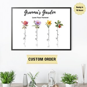 "Geburtsblumen ""Geburtsschild"" (Digitaldruck), ""Geburtsblumen"""