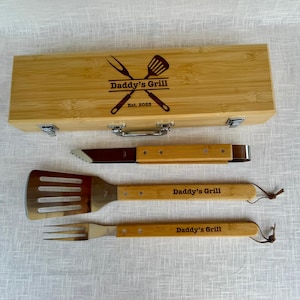 Personalized Fathers Day Gift, Personalized Dad Gift, Fathers Day Gift, Gift for Grandpa, Gift for Husband, Grilling Gift Sets, Grill Tools