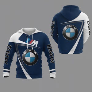 B.MW M Performance Logo Hoodie – Motorsport Racing Pullover
