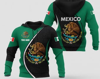 Custom Mexico Flag 3D Hoodie: Personalized Mexican Pride Sweatshirt