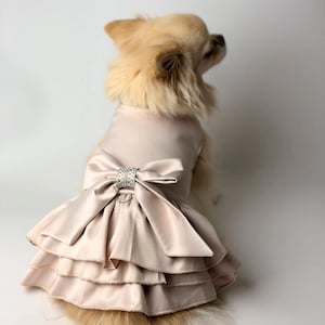 formal dress for dogs Pearl Dog Wedding Dress