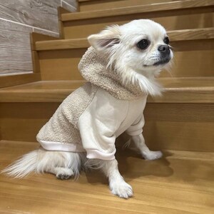 Sherpa Dog Coat – Soft Fleece Hoodie for Chihuahua and Small Dogs afbeelding 5