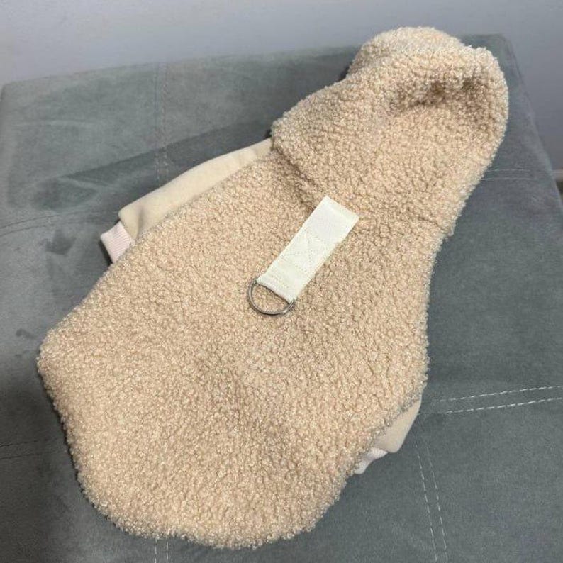 Sherpa Dog Coat – Soft Fleece Hoodie for Chihuahua and Small Dogs afbeelding 1